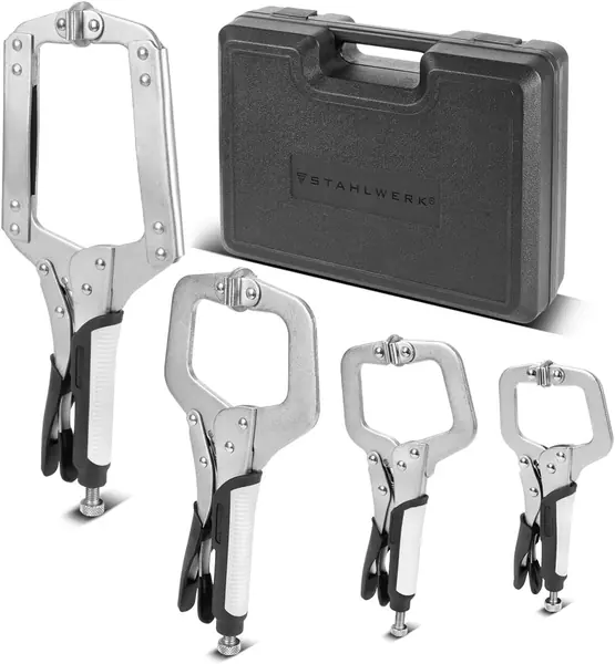 Gripzangen Set 4-teilig C-Form 6 bis 14 Zoll