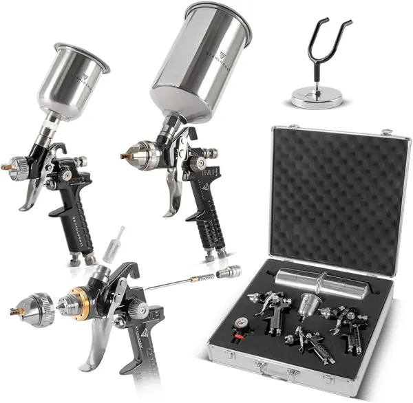 HVLP Lackierpistolen 3er Set SGS-1125 ST – 21-teilig