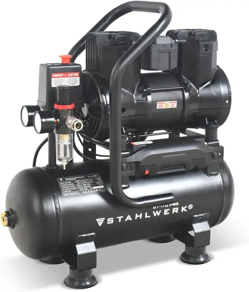 Kompressor mit 10 L Tank (ST-110 Pro) ölfrei & leise