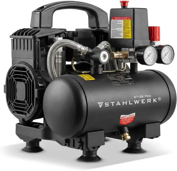 Kompressor mit 3 L Tank (ST-38 Pro) ölfrei & leise