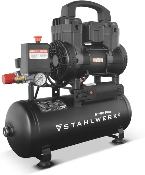 Kompressor mit 9 L Tank (ST-98 Pro) ölfrei & leise