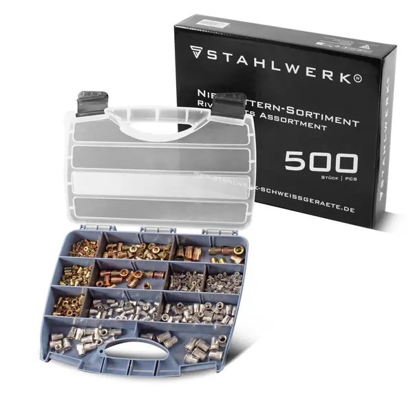 Nietmuttern-Set für Nietmutternzangen 500-teilig