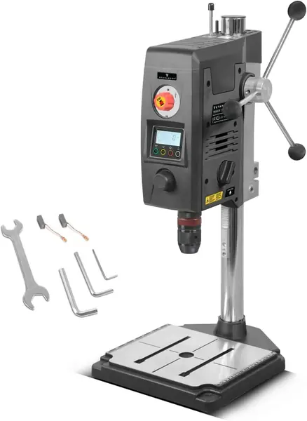 Tischbohrmaschine mit Kreuzlinienlaser