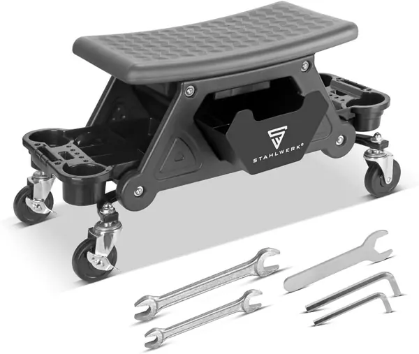 Werkstatthocker WRS-185 mit 185 kg Tragkraft und Schublade