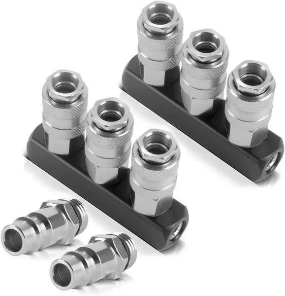 3-fach Druckluft-Verteiler 2er Set
